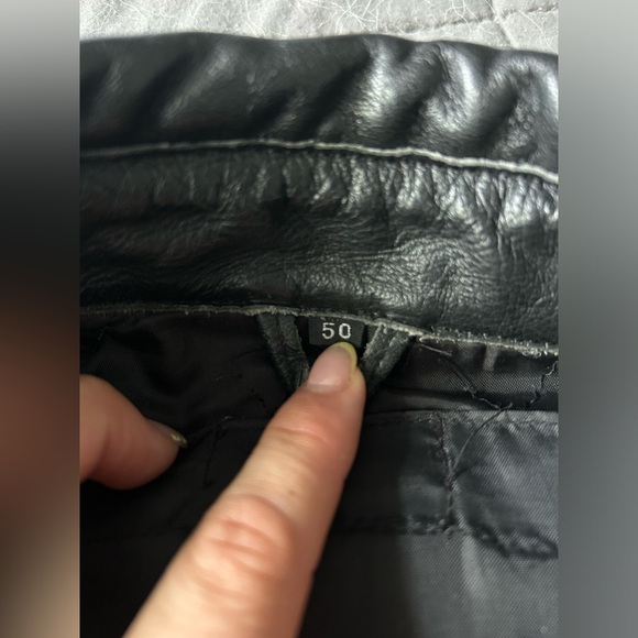 Real leather biker jacket - Picture 4 of 5